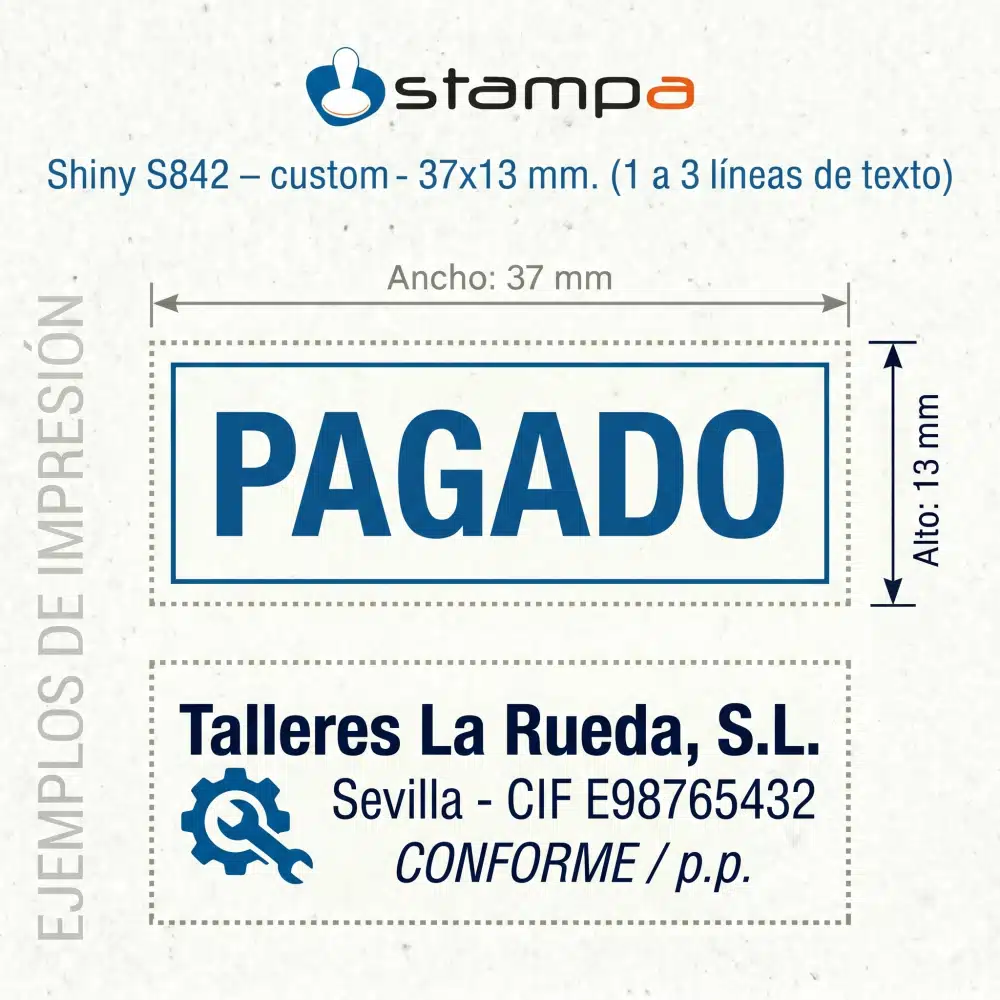 Muestras de sellos para colegiados y validaciones administrativas con el Shiny Printer S-842.