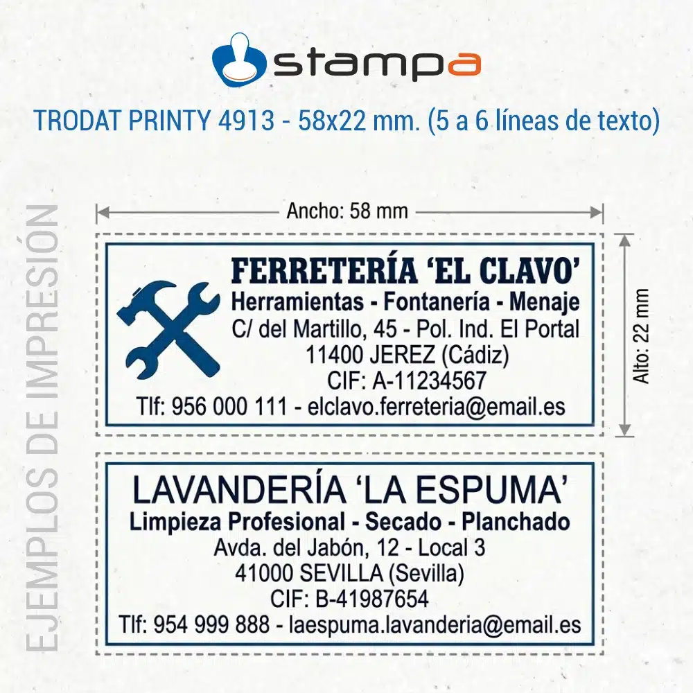 Ejemplos Diseño Sello Trodat 4913 Negocios Locales Ejemplos Diseño Sello Trodat 4913 Negocios Locales