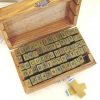 Caja sellos abecedario 70 piezas