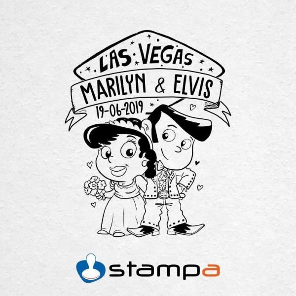 Sello boda Pareja Las Vegas