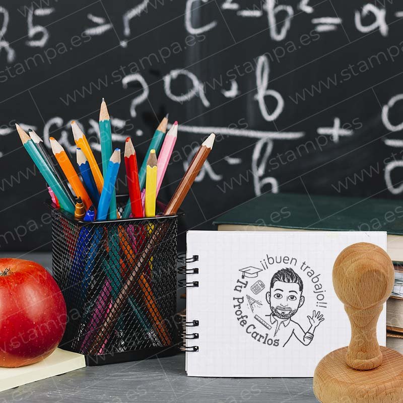 Sello Profesor Matemáticas - Stampa sellos personalizados para maestros.
