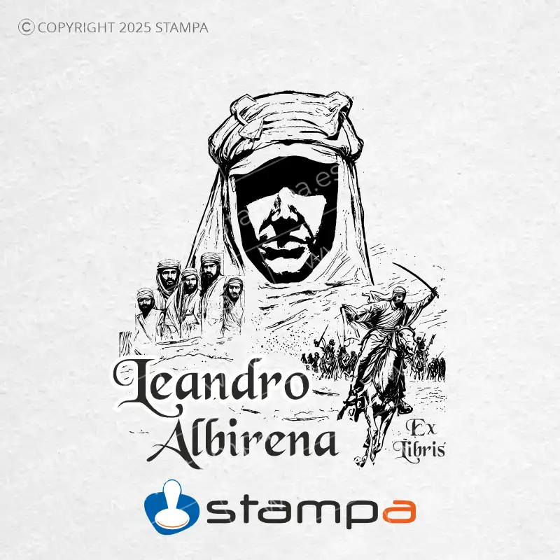 Diseño vectorial Ex Libris Lawrence Desierto