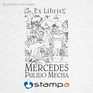 Diseño Ex Libris El Bosco Pájaro Infierno Musical