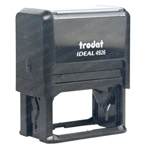 Vista lateral sello Trodat Ideal 4926 gran capacidad para tablas y texto
