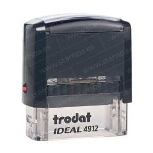 Vista lateral sello autotintable Trodat Ideal 4912 diseño compacto y resistente